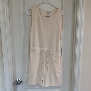 DONATING SOON! Sleeveless Cream Drawstring Romper